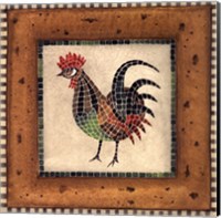 Mosaic Rooster No.4 Fine Art Print