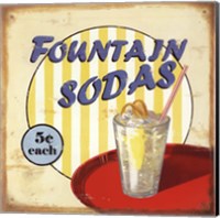 Fountain Sodas Fine Art Print