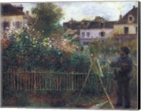 Monet Painting in his Garden at Argenteuil, c.1873 Fine Art Print