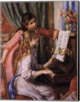 Two Young Girls at the Piano Fine Art Print