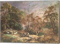 Landscape With Resting Men Fine Art Print