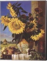 Sunflowers and Pigeonnier Fine Art Print