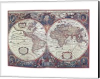 New Earth Water Map of the Entire World Fine Art Print