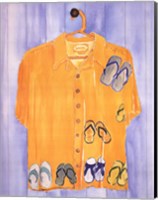 Hawaiian Shirt - Slippahs Fine Art Print