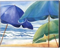 Seaside Umbrellas Fine Art Print