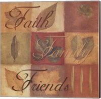 Faith Family Friends - square Fine Art Print