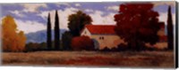 Burgundy Farmhouse I Fine Art Print