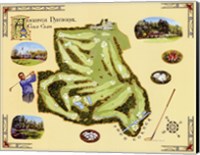 Golf Course Map-Augusta Fine Art Print