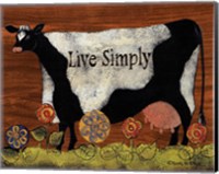 Live Simply Cow Fine Art Print
