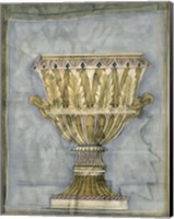 Small Urn And Damask IV Fine Art Print