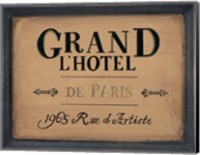 Grand l'Hotel Fine Art Print