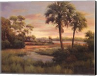 River Cove With Palms I Fine Art Print