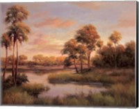 River Cove With Palms II Fine Art Print