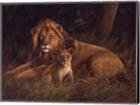 Lion And Cub Fine Art Print