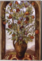 Bouquet Of Figs, Pears And Pomegranates Fine Art Print