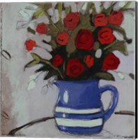 Blue Pitcher Bouquet Fine Art Print