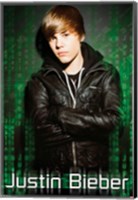 Justin Bieber Green Mural Wall Poster