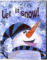 Let it Snow Snowman Fine Art Print