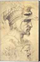 Ideal head of a warrior Fine Art Print