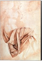 Inv. 1887-5-2-118 Recto (W.10) Study of drapery Fine Art Print