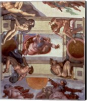 Sistine Chapel Ceiling (1508-12): The Separation of the Waters from the Earth, 1511-12 Fine Art Print