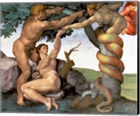 Sistine Chapel Ceiling (1508-12): The Fall of Man, 1510 (detail) Fine Art Print