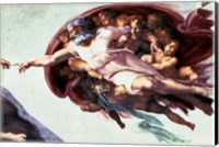 Sistine Chapel Ceiling: Creation of Adam, 1510 (detail) Fine Art Print