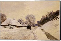 The Cart, or Road under Snow at Honfleur, 1867 Fine Art Print