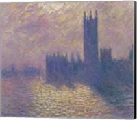 The Houses of Parliament, Stormy Sky, 1904 Fine Art Print