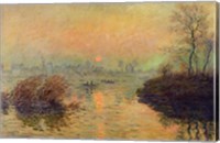 Sun Setting over the Seine at Lavacourt. Winter Effect, 1880 Fine Art Print