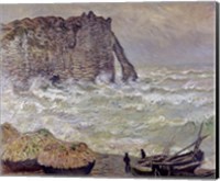 Rough Sea at Etretat, 1883 Fine Art Print