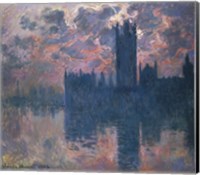 Houses of Parliament, Sunset, 1902 Fine Art Print