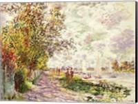 The Riverbank at Gennevilliers, c.1875 Fine Art Print