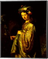 Saskia as Flora, 1634 Fine Art Print