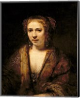 Portrait of Hendrikje Stoffels Fine Art Print