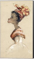 Black Woman Wearing a Headscarf, 1857 Fine Art Print