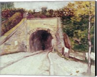 Tunnel through hillside Fine Art Print