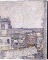 View from Vincent's room in the Rue Lepic Fine Art Print