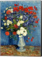 Still Life: Vase with Cornflowers and Poppies, 1887 Fine Art Print