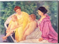 The Swim, or Two Mothers and Their Children on a Boat, 1910 Fine Art Print