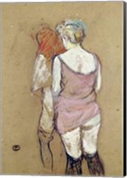 Two Semi-Nude Women at the Maison de la Rue des Moulins, 1894 Fine Art Print