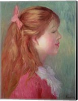 Young girl with Long hair in profile, 1890 Fine Art Print