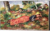 Young Girl Sleeping on the Grass Fine Art Print