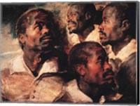 Studies of the Head of a Negro Fine Art Print