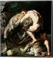 Hercules Fighting the Nemean Lion Fine Art Print