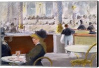 A Cafe, Place du Theatre Francais Fine Art Print