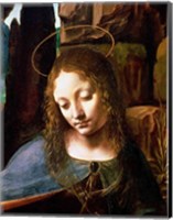 Detail of the Head of the Virgin, from The Virgin of the Rocks Fine Art Print