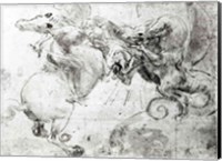 Battle between a Rider and a Dragon, c.1482 Fine Art Print