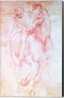 Study of a Horse and Rider, c.1481 Fine Art Print