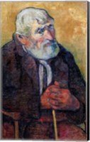 Portrait of an Old Man with a Stick, 1889-90 Fine Art Print